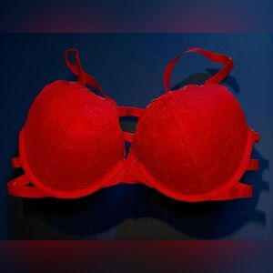 Hot pink lace padded bra by Victoria Secret